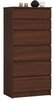 Kummut Akord K60, 60 x 40 x 130 cm, 6 sahtliga, tumepruun