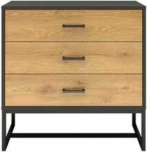Kummut Home4You Amsterdam 45034, 80 x 40 x 75 cm, must/pruun