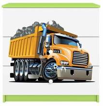 Kummut Kocot Kids Babydreams Truck, 41 x 80 x 80.5 cm, valge/roheline