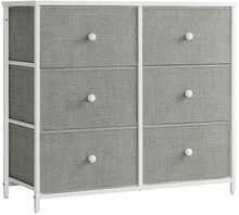 Kummut Songmics 6 kangast sahtliga ja metallraamiga, 30 x 80 x 71 cm, helehall