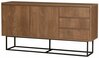 Kummut Kalune Design Ruba, must/pähkel, 140 x 36 x 72 cm