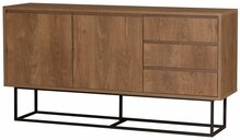 Kummut Kalune Design Ruba, must/pähkel, 140 x 36 x 72 cm