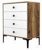 Kummut Kalune Design Lizbon 537, 40 x 76 x 90.7 cm, valge/pähkel