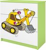 Kummut Kocot Kids Babydreams Digger, valge/roheline, 80 x 41 x 80.5 cm