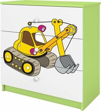 Kummut Kocot Kids Babydreams Digger, valge/roheline, 80 x 41 x 80.5 cm