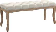 Polsterdatud istepink Homcom, 110 x 40 x 48 cm, beež
