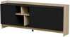 Kummut Cama Meble Porto 3D, 190 x 38 x 77 cm, tamm/must