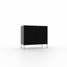 Kummut Adrk Furniture Tili 2D 3P, must