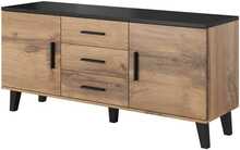 Kummut Cama Meble Lotta K150, 2D3S, 150 x 45 x 69 cm, must/puit