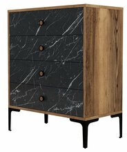 Kummut Kalune Design Lizbon 541, 40 x 76 x 90.7 cm, must/pähkel