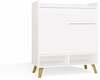 Kummut Meble Dekorado Colin, 80 x 35 x 92 cm, 2 ust, 1 sahtel, valge