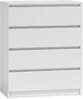 Kummut Top E Shop Malwa M4, 70 x 40 x 97 cm, valge/helehall