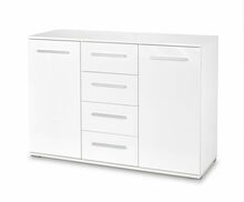 Kummut Halmar Lima KM-4, 40 x 116 x 82 cm, valge