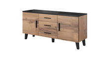 Kummut Halmar Lotta 150 2D3S, 150 cm, tamm votan/must