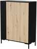 Kummut Cama Meble Merci, 100 x 40 x 129 cm, must/amatööri tamm