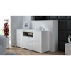 Kummut Cama Meble Viva 150, 150 x 45 x 80 cm, valge/tamm