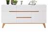 Kummut MCA Cervo 48643WE5, 40 x 145 x 76 cm, valge/tamm