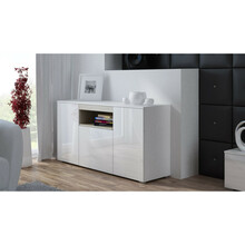 Kummut Cama Meble Viva 150, 150 x 45 x 80 cm, valge/tamm