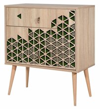 Kummut Kalune Design Trio 121, 40 x 80 x 90 cm, tamm/roheline