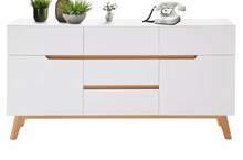 Kummut MCA Cervo 48643WE5, 40 x 145 x 76 cm, valge/tamm