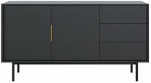 Kummut Wipmeb Viva VI02 2D3S, 39 x 154 x 82 cm, must