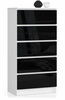 Kummut Akord K60, 60 x 40 x 121 cm, valge/must