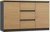 Kummut Top E Shop 2D3S, 120 x 40 x 75 cm, antratsiit/tamm/pruun