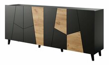 Kummut Cama Meble Etna, 200 x 42 x 82 cm, must matt/tamm craft