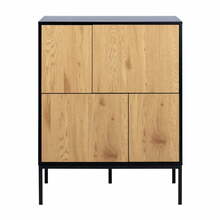 Kummut Actona Seaford 4D, 80 x 40 x 103 cm, pruun/must