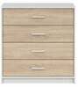 Kummut Black Red White Nepo Plus, 80 x 34 x 84 cm, tamm/helehall