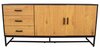 Kummut Home4you Amsterdam 45033, 160 x 40 x 75 cm, must/pruun