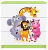 Kummut Kocot Kids Babydreams Zoo, 41 x 80 x 80.5 cm, valge/roheline/mitmevärviline