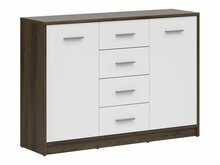 Kummut Brw Nepo Plus S435-KOM2D4S-DNO/BI, 34 x 118.5 x 84 cm, tume tamm/valge
