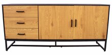 Kummut Home4you Amsterdam 45033, 160 x 40 x 75 cm, must/pruun