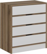 Kummut Kalune Design Elina 8173, 40 x 70 x 79 cm, valge/pähkel