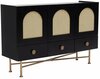 Konsoollaud Kalune Design Cliff 63, 123 x 38 x 63 cm, pruun/must