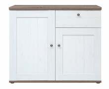 Kummut Black Red White Stockholm KOM2D1S, 103 x 43 x 88 cm, tamm/valge