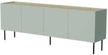 Kummut Cama Meble Fellini, 200 x 40 x 70 cm, oliivroheline, õlitatud tamme pealispind