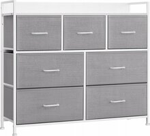 Kummut 7 sahtliga, 28,5 x 98 x 85 cm, hall/valge