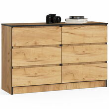 Kummut Akord K120, 40 x 120 x 77 cm, tamm/must
