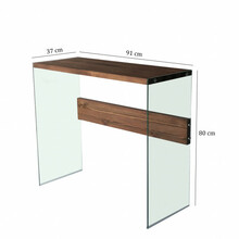 Tualettlaud Kalune Design Niagara, 37 x 91 x 80 cm, pähkel/läbipaistev