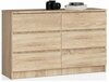 Kummut Akord K120, 40 x 120 x 77 cm, 6 sahtliga, tamme värv