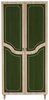 Riidekapp Kalune Design Stil 623, 90 x 52 x 192 cm, sonoma tamm/roheline