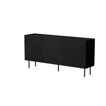 Kummut Cama Meble Lucca 3D, 165 x 40 x 80 cm, must