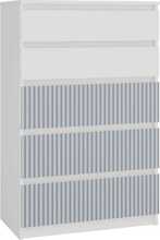 Kummut Top E Shop Malwa M5 Arteso, 70 x 40 x 109.5 cm, valge/helesinine