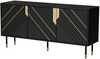 Kummut Cama Meble 3D Mountain, 154 x 40 x 72 cm, must/kuldne