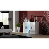 Kummut Cama Meble Soho S7, 120 x 41 x 80 cm, valge/valge läikiv