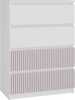 Kummut Top E Shop Malwa M4 Arteso, 70 x 40 x 97 cm, valge/roosa