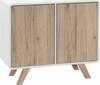 Kummut Beliani Milo 168425, 40 x 90 x 76 cm, valge/hele puit