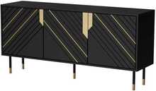 Kummut Cama Meble 3D Mountain, 154 x 40 x 72 cm, must/kuldne